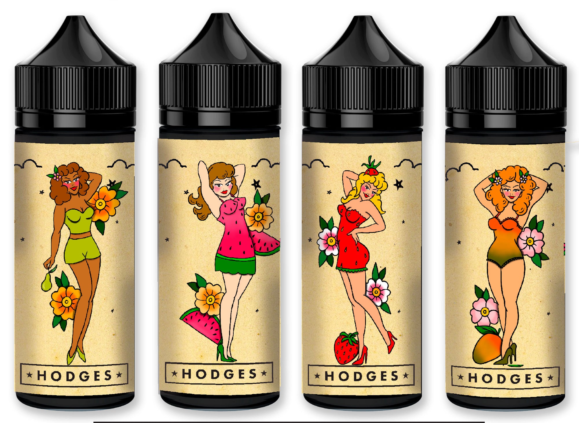 hodges angels collection by hodges short fill e-liquid 4x (100ml)120ml