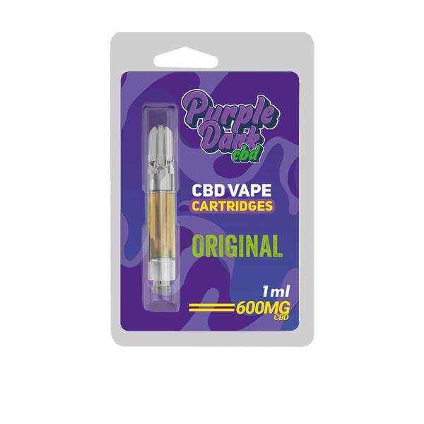 purple dabz cbd vape cartridges 300 & 600 mg - original